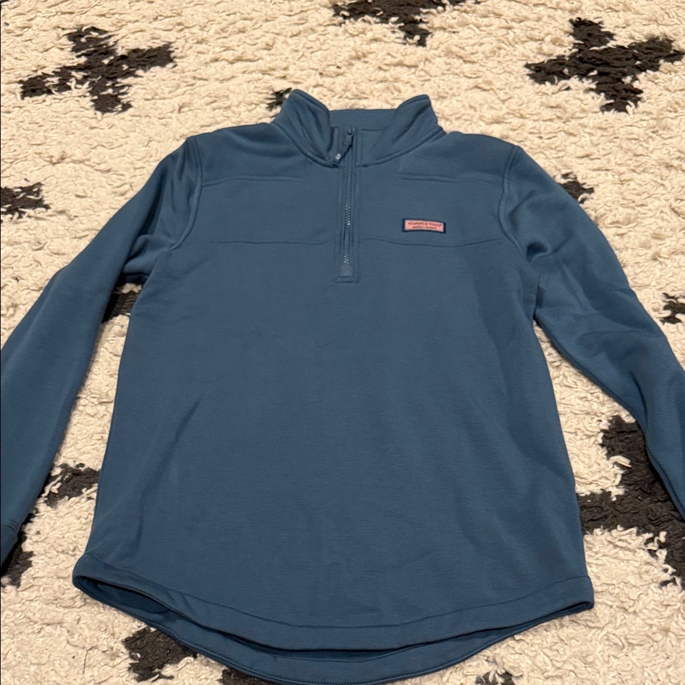 Vineyard Vines Women's jewel tone teal blue Half-Zip Sweatshirt